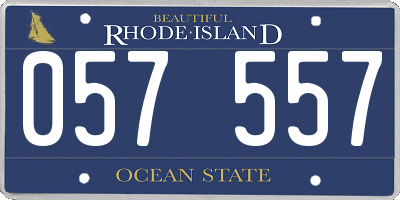 RI license plate 057557