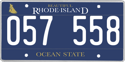 RI license plate 057558