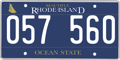 RI license plate 057560