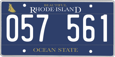 RI license plate 057561