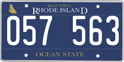 RI license plate 057563