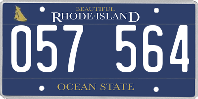 RI license plate 057564