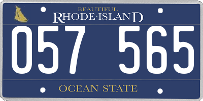 RI license plate 057565