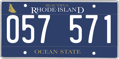 RI license plate 057571