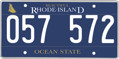 RI license plate 057572