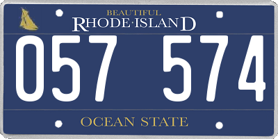 RI license plate 057574