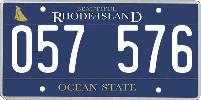 RI license plate 057576