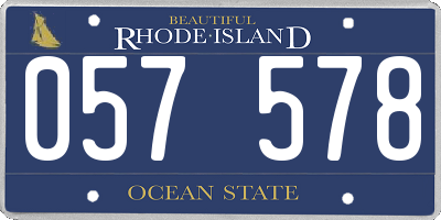 RI license plate 057578
