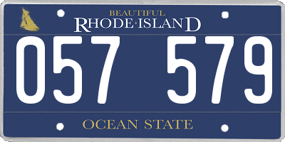 RI license plate 057579