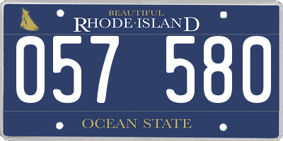 RI license plate 057580