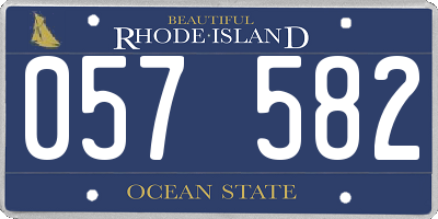 RI license plate 057582