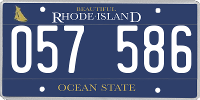 RI license plate 057586