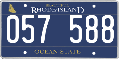 RI license plate 057588