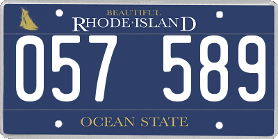 RI license plate 057589