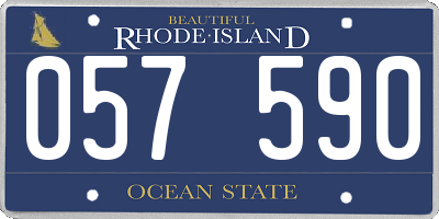 RI license plate 057590