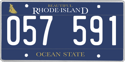 RI license plate 057591