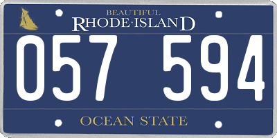 RI license plate 057594