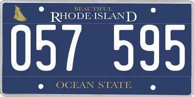RI license plate 057595