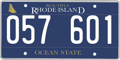RI license plate 057601