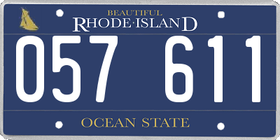 RI license plate 057611