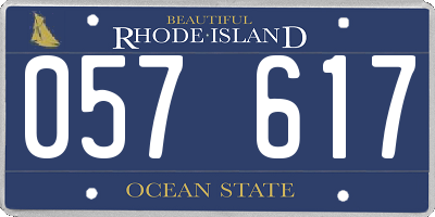 RI license plate 057617