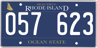 RI license plate 057623