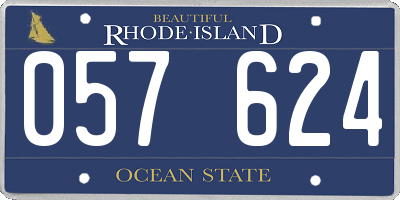 RI license plate 057624