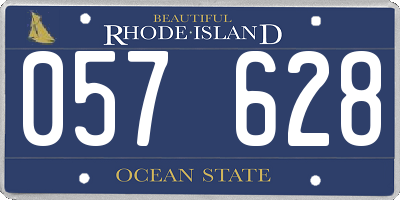RI license plate 057628