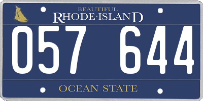RI license plate 057644