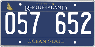 RI license plate 057652