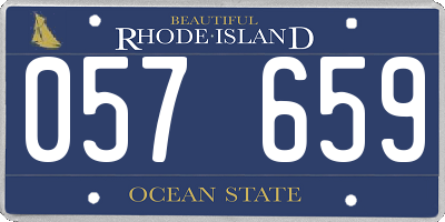 RI license plate 057659
