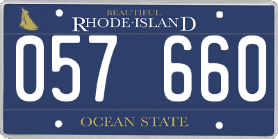 RI license plate 057660