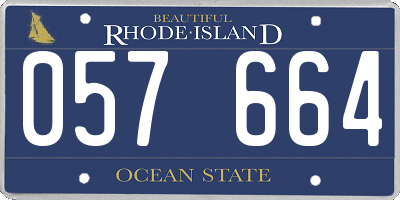RI license plate 057664