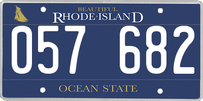 RI license plate 057682