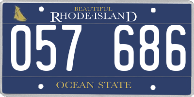RI license plate 057686
