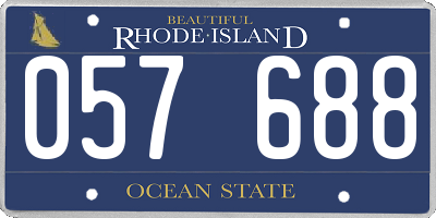 RI license plate 057688