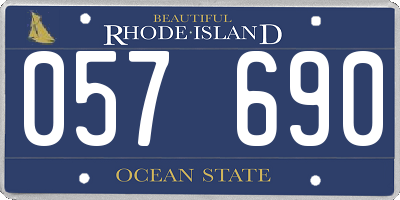 RI license plate 057690