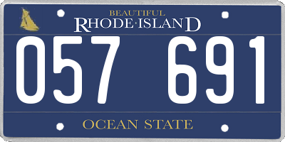 RI license plate 057691
