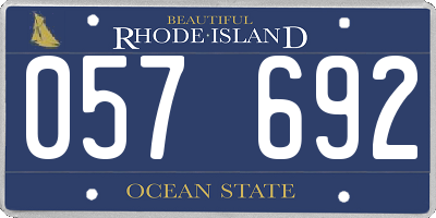 RI license plate 057692