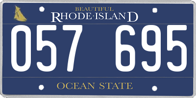 RI license plate 057695