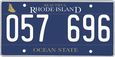 RI license plate 057696