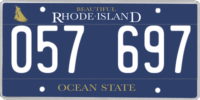RI license plate 057697