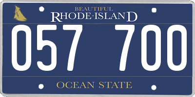 RI license plate 057700