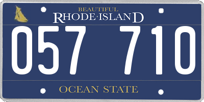 RI license plate 057710