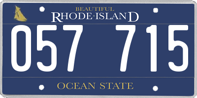 RI license plate 057715