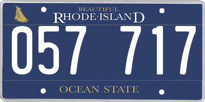 RI license plate 057717
