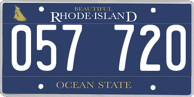 RI license plate 057720