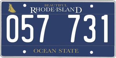RI license plate 057731