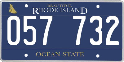 RI license plate 057732