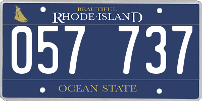 RI license plate 057737